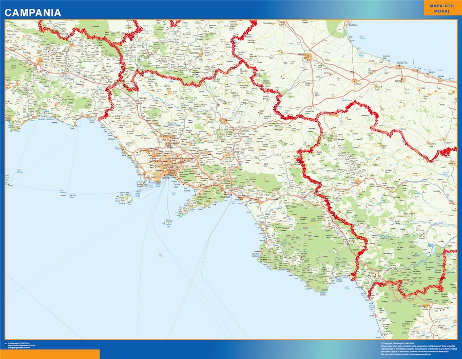 Carte Campania routiere