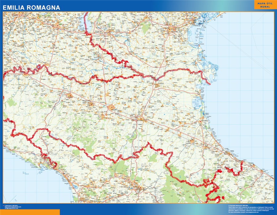 Carte Emilia Romagna routiere