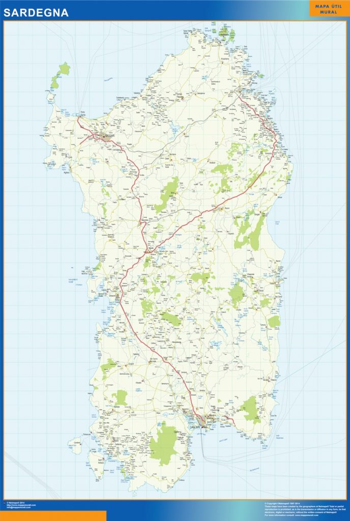 Carte Sardegna routiere