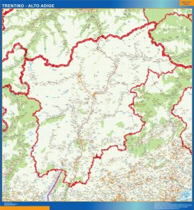 Carte Trentino Alto Adige routiere