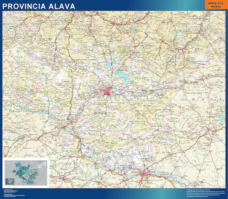 Carte province Alava Espagne