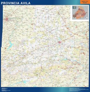 Carte province Avila Espagne