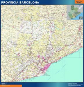 Carte province Barcelona Espagne