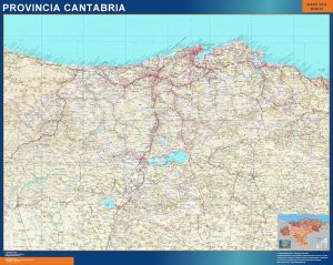 Carte province Cantabria Espagne