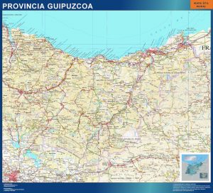 Carte province Guipuzcoa Espagne