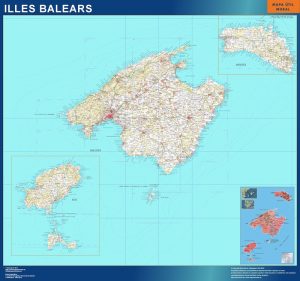 Carte province Islas Baleares Espagne