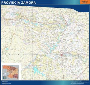 Carte province Zamora Espagne