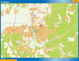 Carte Coimbra plastifiée
