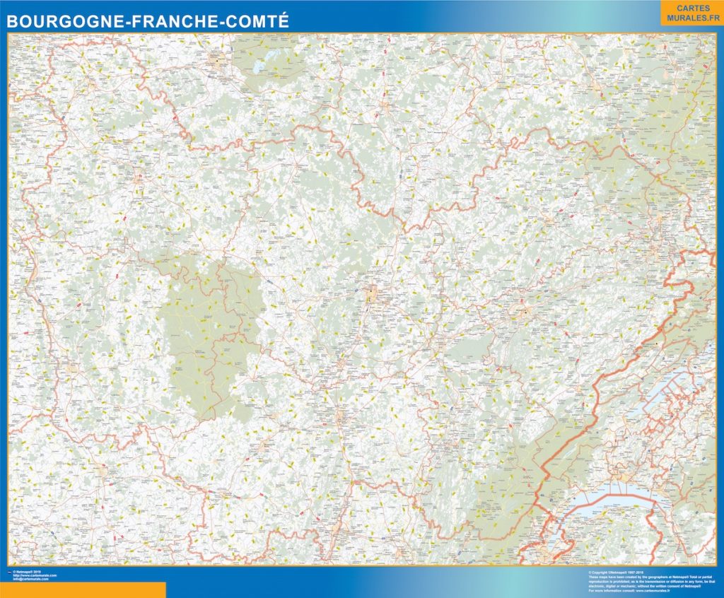 Carte Région Bourgogne Franche Comte