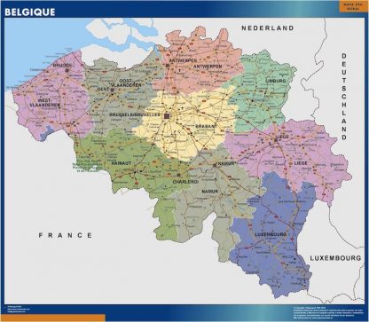Carte murale de Belgique