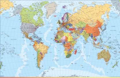 Carte du monde en français